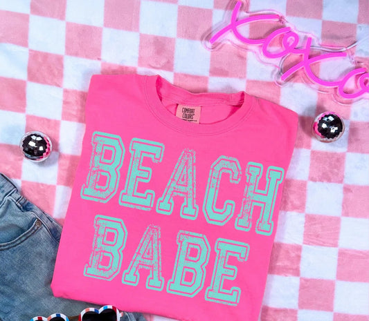 SINGLE COLOR SCREEN PRINT TRANSFER - BEACH BABE