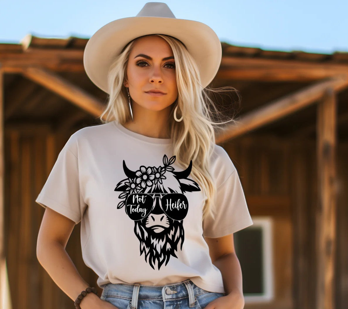 SINGLE COLOR SCREEN PRINT TRANSFER - NOT TODAY HEIFER