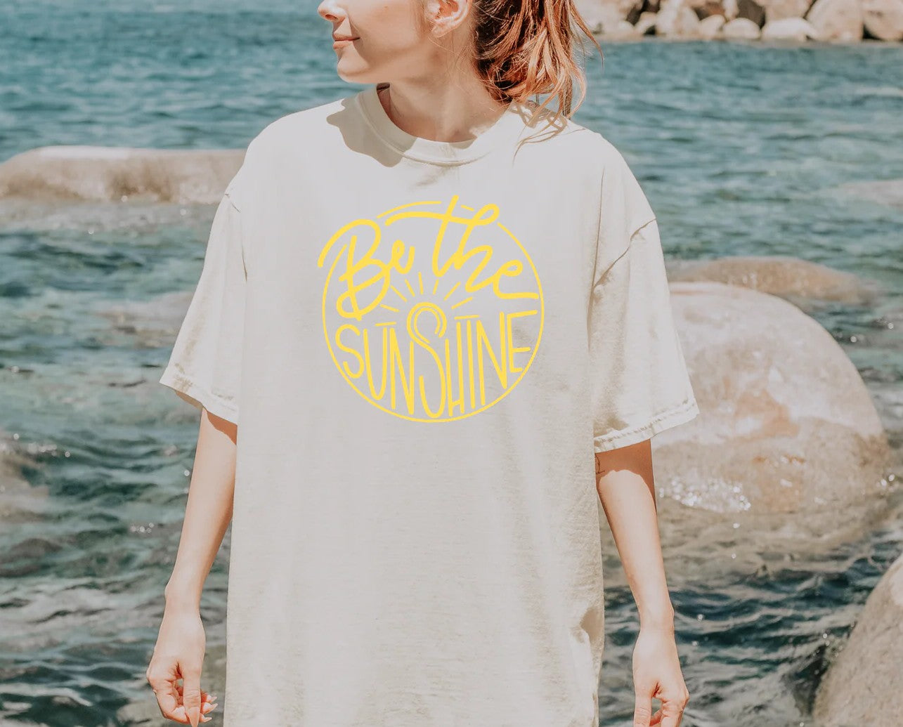 SINGLE COLOR SCREEN PRINT TRANSFER - BE THE SUNSHINE