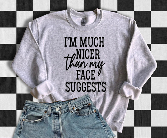 SINGLE COLOR SCREEN PRINT TRANSFER - I'M MUCH NICER