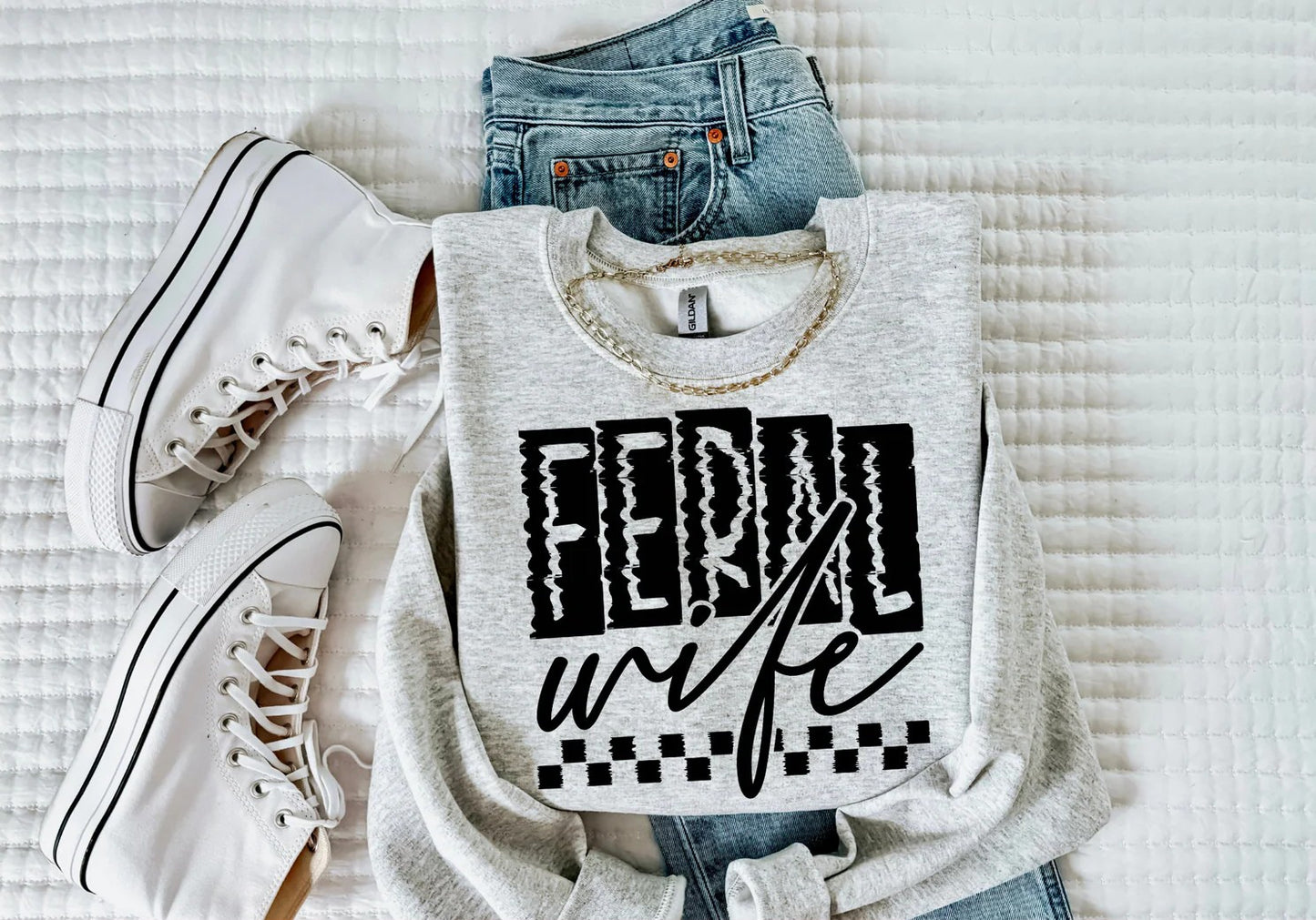 SINGLE COLOR SCREEN PRINT TRANSFER - FERAL WIFE