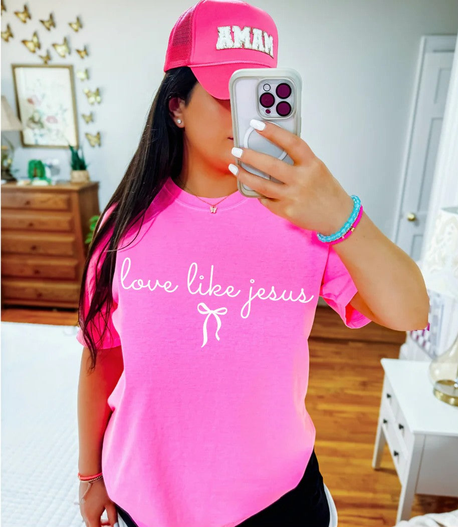 SINGLE COLOR SCREEN PRINT TRANSFER - LOVE LIKE JESUS