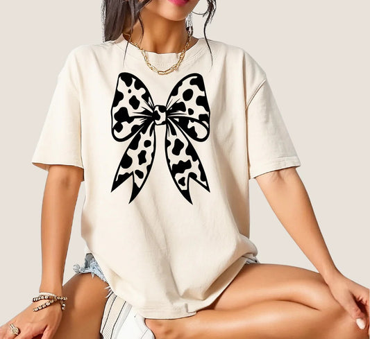 SINGLE COLOR SCREEN PRINT TRANSFER - BOW COW PRINT