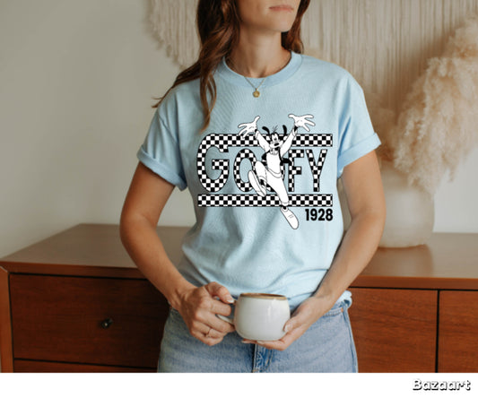 SINGLE COLOR SCREEN PRINT TRANSFER - GOOF CHECKERED