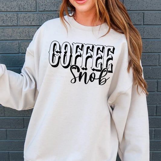 SINGLE COLOR SCREEN PRINT TRANSFER - COFFEE SNOB