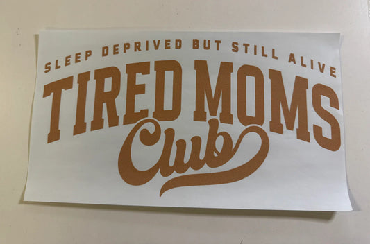 SINGLE COLOR SCREEN PRINT TRANSFER - SLEEP DEPRIVED