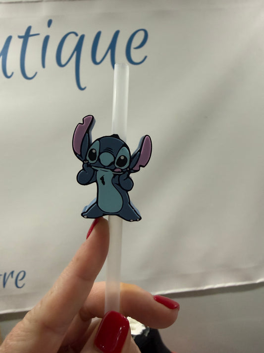 3D Printed Straw Charm Blue Guy