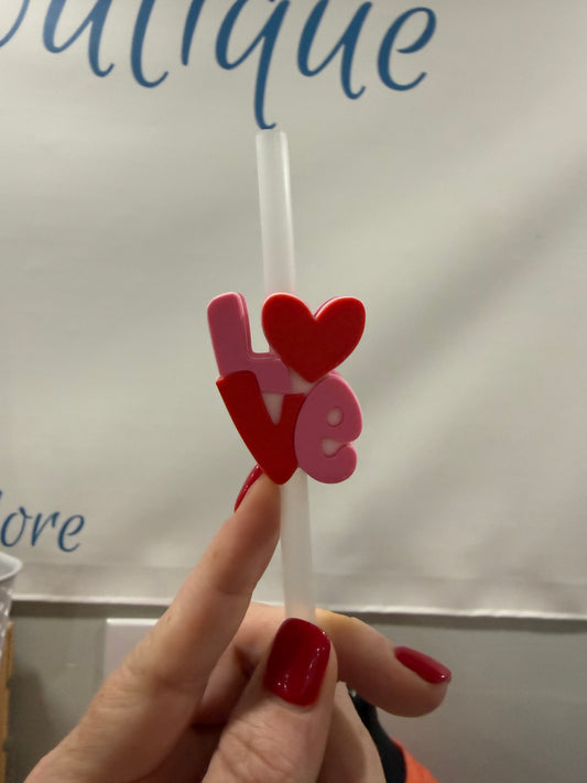 3D Printed Love Straw Charm