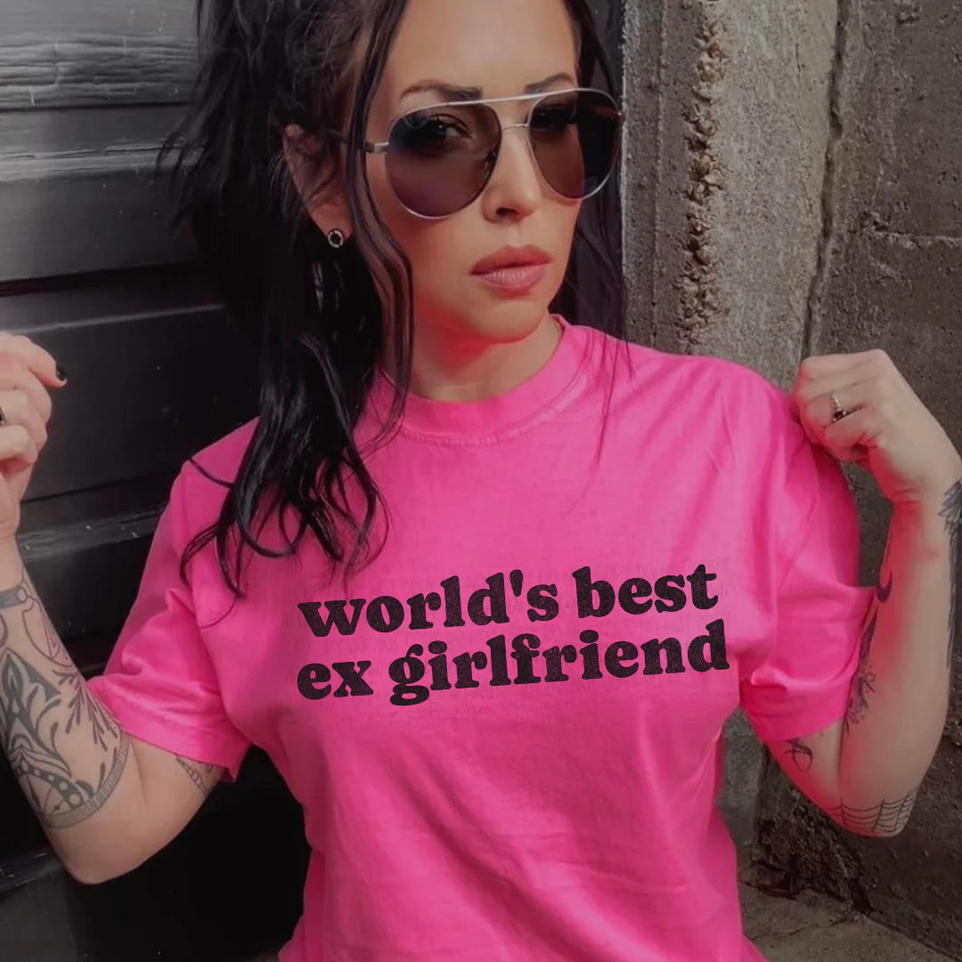 SINGLE COLOR SCREEN PRINT TRANSFER - WORLD'S BEST EX GIRLFRIEND