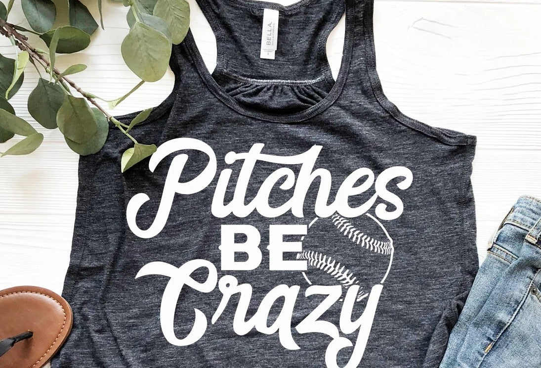 SINGLE COLOR SCREENT PRINT TRANSFER - PITCHES BE CRAZY