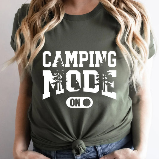 SINGLE COLORED SCREEN PRINT TRANSFER - CAMPING MODE ON