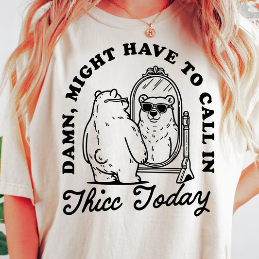 SINGLE COLOR SCREEN PRINT TRANSFER - DAMN MIGHT HAVE TO