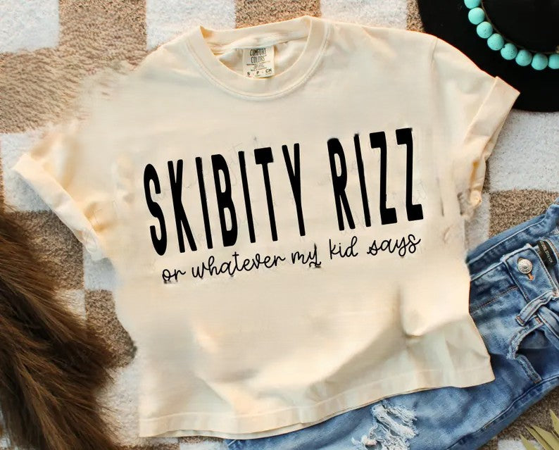 SINGLE COLOR SCREEN PRINT TRANSFER - SKIBITY RIZZ
