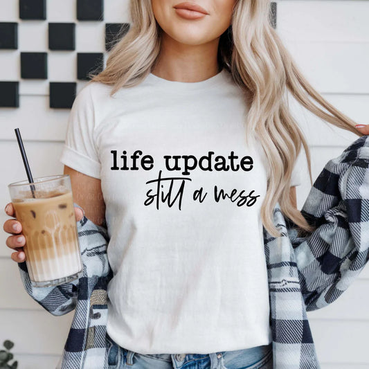 SINGLE COLOR SCREEN PRINT TRANSFER - LIFE UPDATE STILL A MESS