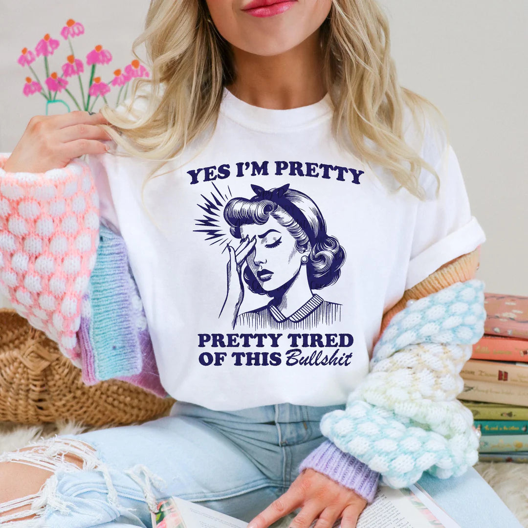 SINGLE COLOR SCREEN PRINT TRANSFER - YES I'M PRETTY