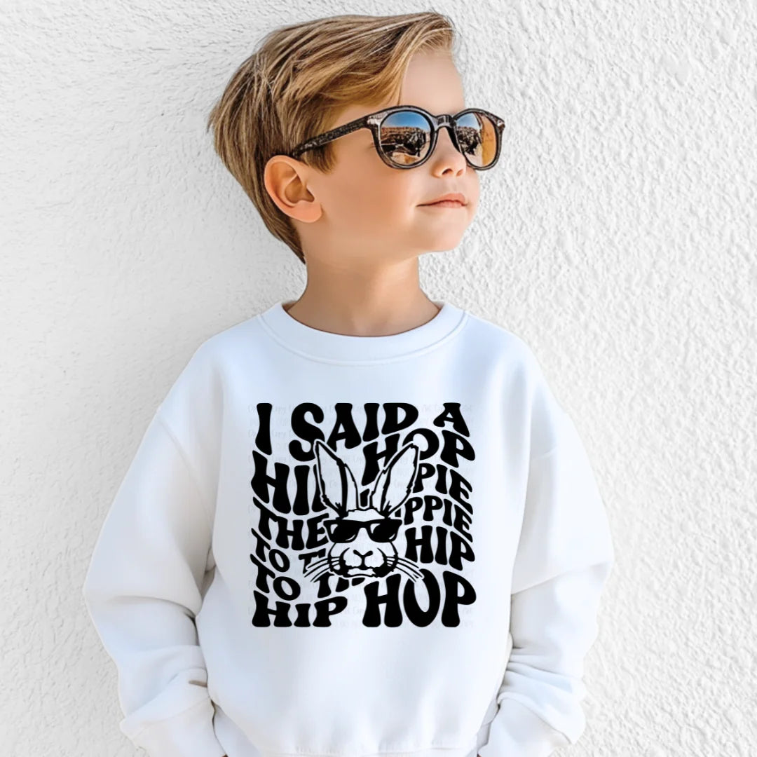 SINGEL COLOR SCREEN PRINT TRANSFER - *YOUTH* I SAID A HIP HOP BUNNY